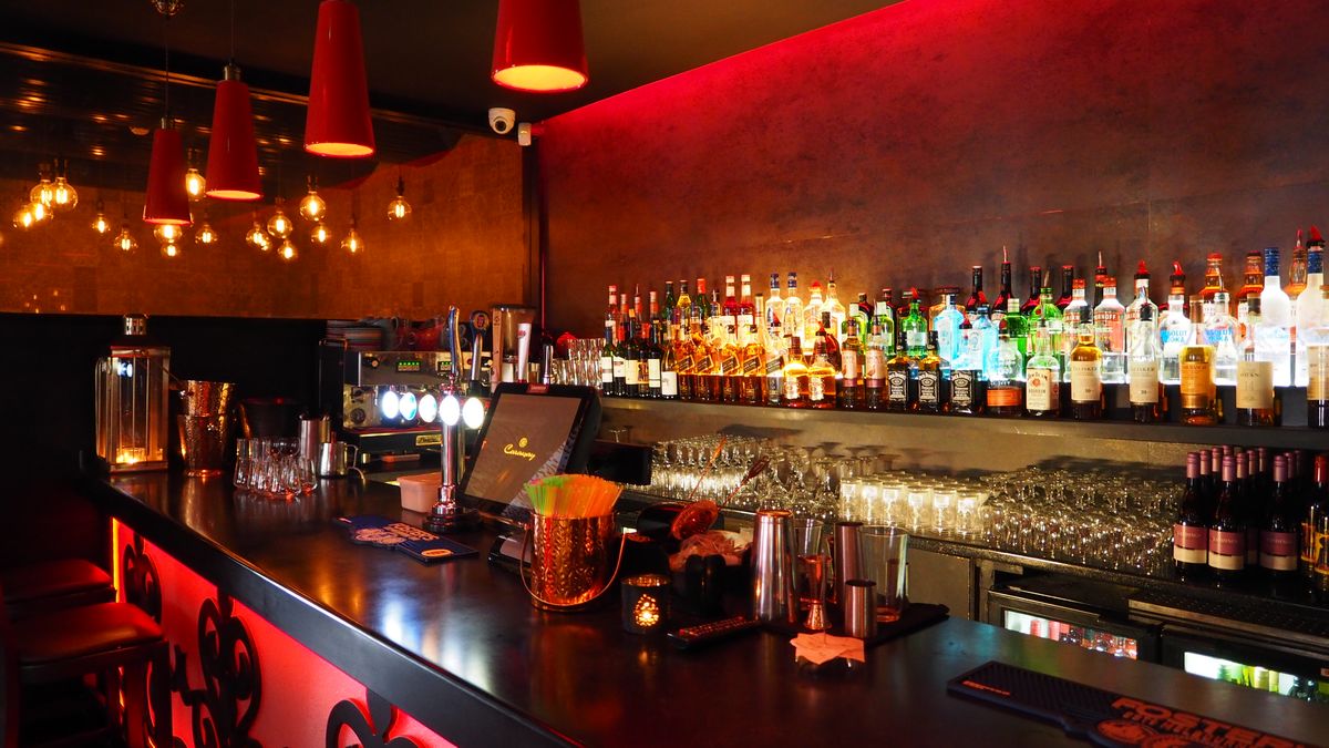 Stockfoto van een bar, niet van The Madhouse
