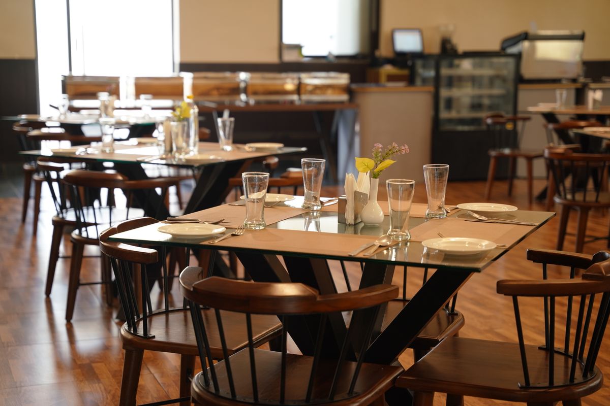 Stockfoto van een restaurant, niet van Brasserie Vonk
