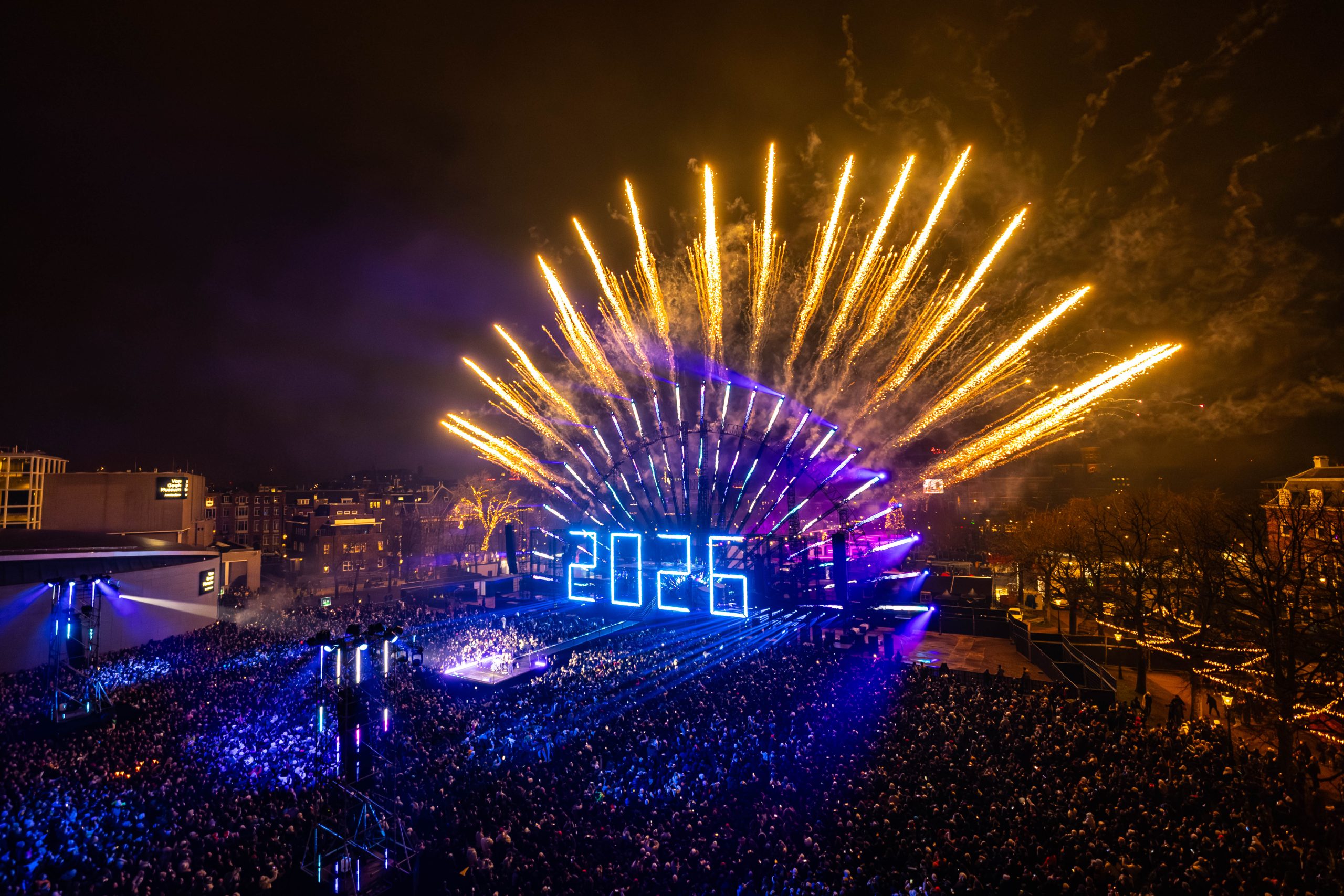 Oud en Nieuw: Electric Fireworks op het Museumplein
